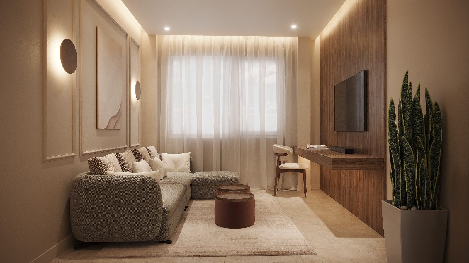 Bright 48m² studio in Thessaloniki, near the sea and metro